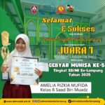 Amelia Rizkia Mufida Raih Juara 1 dalam Gebyar Muhisa Ke-5 Tingkat SD/MI Se-Provinsi Lampung Tahun 2025