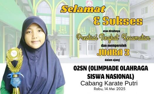Azzahra Mediastuti, Juara 3 Karate Putri O2SN Tingkat Kecamatan Labuhan Ratu 2025!