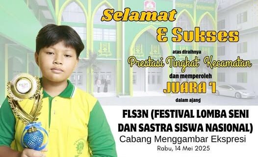 Moreno Sastra Wijaya Juara 1 Menggambar Ekspresi FLS2N Kecamatan Labuhan Ratu 2025