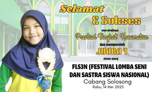 Selamat dan Sukses untuk Alya Devina Sakhi, Juara 1 Solo Song FLS2N Tingkat Kecamatan Labuhan Ratu 2025!