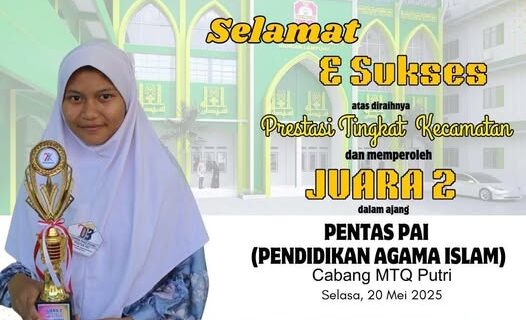Adiva Farah Maulida Sabet Juara 2 MTQ Putri di Pentas PAI Kecamatan Labuhan Ratu 2025