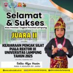 Prestasi Mengesankan! Erlita Alya Hasim Siswi SD Mutu Balam Raih Medali Perak di Ajang Nasional Pencak Silat Piala Rektor III Unila 2025