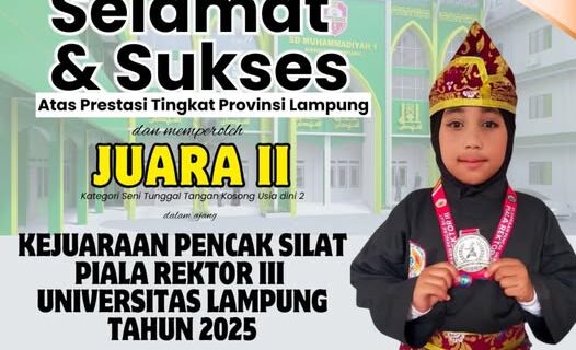Prestasi Mengesankan! Erlita Alya Hasim Siswi SD Mutu Balam Raih Medali Perak di Ajang Nasional Pencak Silat Piala Rektor III Unila 2025