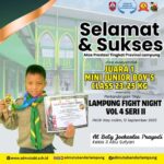 Al Beby Joekarlee Prayogi Sabet Juara 1 Tinju Tingkat Provinsi di Lampung Fight Night Vol.4 Seri II