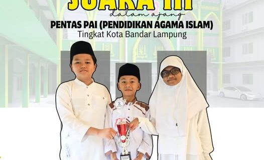 Tim SD Mutu Balam Raih Juara 3 Lomba Cerdas Cermat PENTAS PAI Tingkat Kota Bandar Lampung 2025
