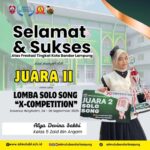 Alya Devina Sakhi Raih Juara II Lomba Solo Song X-Competition Tingkat Provinsi Lampung 2025