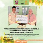 Penyerahan Infaq Jariyah Pembangunan Ruang Kelas SD Muhammadiyah 1 Bandar Lampung Capai Rp 25 Juta Lebih Periode Januari–Maret 2026