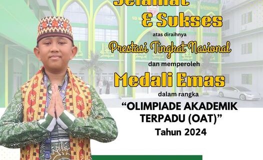 Medali Emas Perlombaan Olimpiade Akademik Terpadu (OAT) Tingkat Nasional