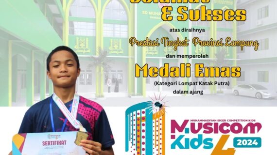 Alif Alfala Siswa Kelas 5 Zaid Bin Arqom Memperoleh Medali Emas