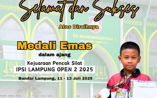 Fathan Almaisan Zahfar Persembahkan Medali Emas untuk SD Mutu Balam di Ajang IPSI Lampung Open 2 2025