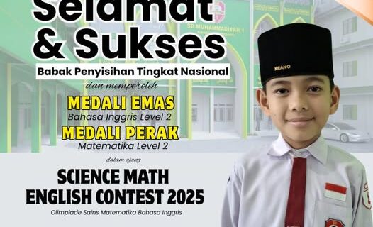 Prestasi Cemerlang Abiyyu Keano El Husin: Medali Emas Bahasa Inggris & Medali Perak Matematika di Ajang Nasional SMEC 2025