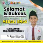 Prestasi Membanggakan! M. Ghatan Abizar Niki Raih Medali Emas di Ajang Science Math English Contest 2025 Tingkat Nasional