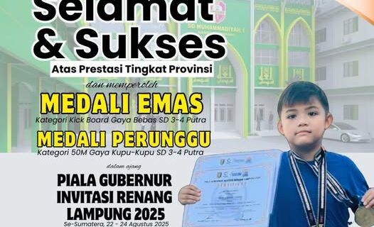 Dua Medali dari Kolam Prestasi! Muhammad Syadid Harumkan Nama Sekolah di Ajang Renang Piala Gubernur Lampung 2025