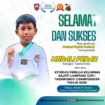 Raihan Althaf Al Ghifary Raih Juara 2 Taekwondo pada Kejurnas Kajati Lampung CUP I 2025