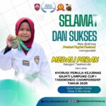 Qiara Syaqila Yonika Raih Juara 2 Taekwondo pada Kejurnas Kajati Lampung CUP I 2025