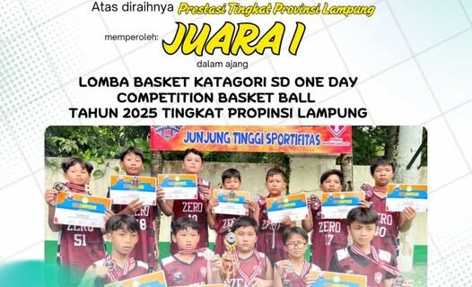 Tim Basket SD Mutu Balam Raih Juara 1 pada One Day Competition Basketball 2025 Tingkat Provinsi Lampung Prestasi Membanggakan dari Para Siswa Kelas 6 yang Mengharumkan Nama Sekolah