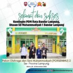 Semangat dan Sukses untuk Kontingen PDM Kota Bandar Lampung pada PORSENIMU 2 Se-Provinsi Lampung