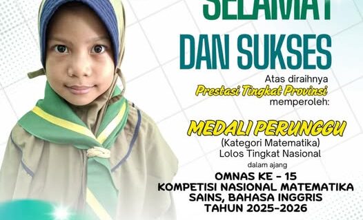 Aisha Binar Humaira El Noviar Tembus Nasional OMNAS ke-15, Persembahkan Medali Perunggu untuk SD Muhammadiyah 1 Bandar Lampung