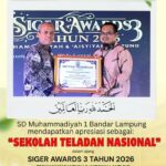 SD Muhammadiyah 1 Bandar Lampung Raih Penghargaan “Sekolah Teladan Nasional” di SIGER AWARDS 3 Tahun 2026