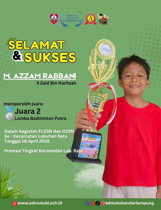 Langkah Pasti Menuju Prestasi, Siswa SD Mutu Balam Bersinar di Cabang Badminton O2SN 2026