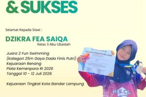 Dzikra Fea Saiqa Raih Juara 2 Fun Swimming, Tambah Deretan Prestasi SD Muhammadiyah 1 Bandar Lampung