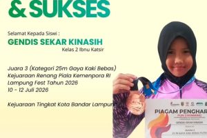 Gendis Sekar Kinasih Kembali Berprestasi, Raih Juara 3 Fun Swimming Piala Kemenpora 2026