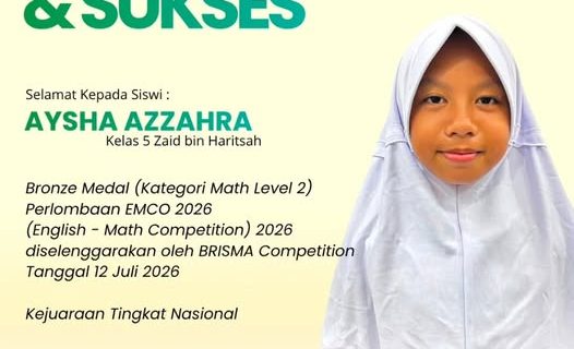 Aysha Azzahra Raih Medali Perunggu EmCo 2026, Buktikan Kemampuan Matematika di Tingkat Nasional
