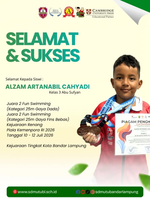 Alzam Artanabil Cahyadi Torehkan Prestasi Membanggakan di Kejuaraan Renang Piala Kemenpora 2026