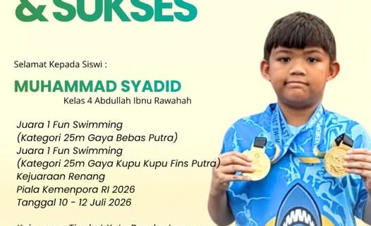 Semangat Juang Muhammad Syadid Berbuah Dua Gelar Juara 1 Renang