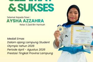 Prestasi Gemilang Aysha Azzahra, Raih Medali Emas pada Lampung Student Olympic 2026