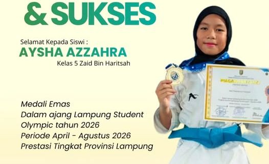 Prestasi Gemilang Aysha Azzahra, Raih Medali Emas pada Lampung Student Olympic 2026