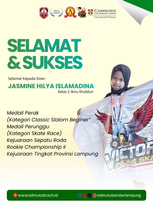 Gemilang di Lintasan, Jasmine Hilya Madina Persembahkan Dua Medali untuk SD Muhammadiyah 1 Bandar Lampung