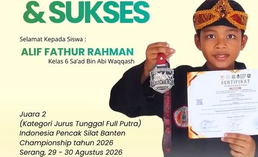 Alif Fathur Rahman Raih Juara 2 Indonesia Pencak Silat Banten Championship Tingkat Nasional Tahun 2026