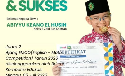 Abiyyu Keano El Husin Raih Juara 2 EMCO Tingkat Nasional 2026, Tambah Prestasi Gemilang SD Mutu