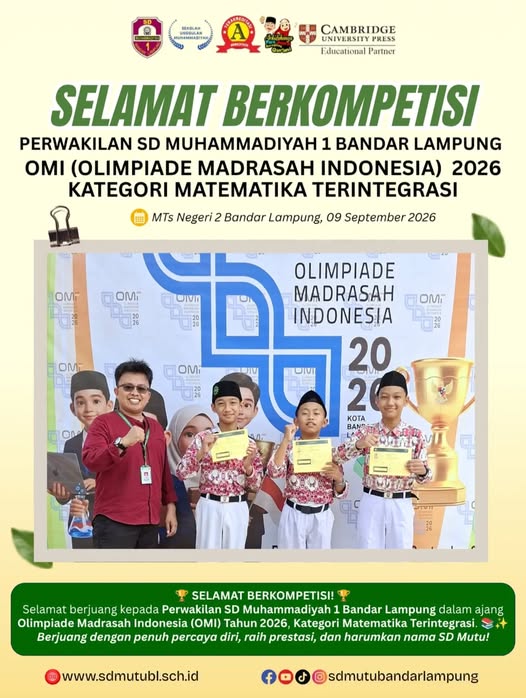 SD Mutu Bandar Lampung Siap Berkompetisi dalam Olimpiade Madrasah Indonesia (OMI) 2026 Bidang Matematika Terintegrasi