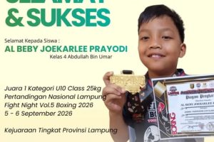 Siswa SD Muhammadiyah 1 Bandar Lampung Raih Juara 1 dalam Lampung Fight Night Vol. 5 Boxing 2026